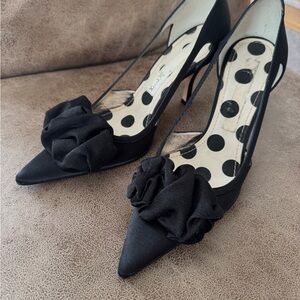 Christian Lacroix Black Heels with Vintage Charm
